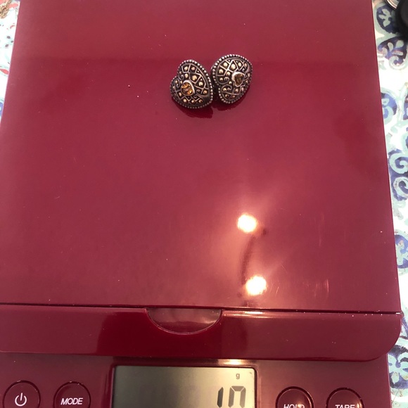 Sterling and 14k gold filagree heart with Citrine - Picture 4 of 4